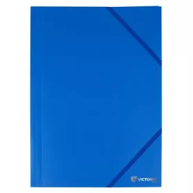 Gumis mappa, 15 mm, PP, A4, VICTORIA OFFICE, kék (IRVG02)