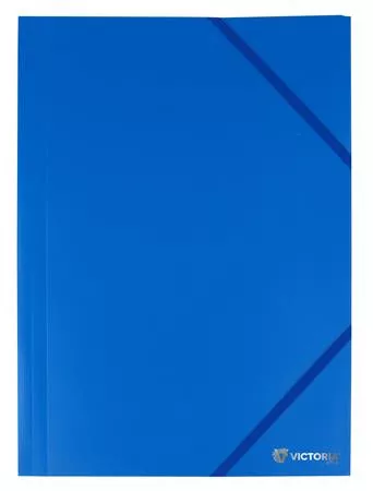 Gumis mappa, 15 mm, PP, A4, VICTORIA OFFICE, kék (IRVG02)
