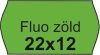 Árazószalag, 22x12 FLUO zöld (IS2212FZ)