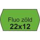 Árazószalag, 22x12 FLUO zöld (IS2212FZ)