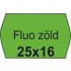 Árazószalag, 25x16 FLUO zöld (IS2516FZ)
