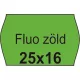 Árazószalag, 25x16 FLUO zöld (IS2516FZ)