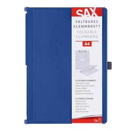 Felírótábla, A4, összehajtható, SAX, kék (ISA75022)