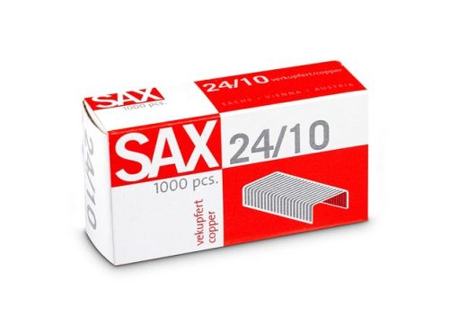 Tűzőkapocs, 24/10, réz, SAX (ISAK2410R)