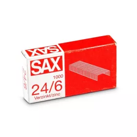Tűzőkapocs, 24/6, cink, SAX (ISAK246)