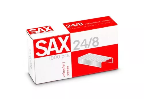 Tűzőkapocs, 24/8, réz, SAX (ISAK2480R)