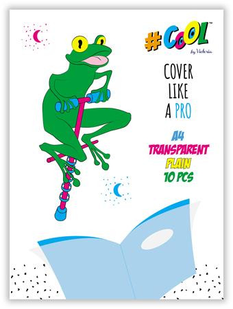 Öntapadó füzet- és könyvborító, A4, COOL BY VICTORIA, víztiszta (ISCFUZA4V)