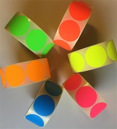 Etikett, 38 mm kör, 1000 etikett/tekercs, ciánkék (ISCK38K)