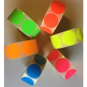   Etikett, 38 mm kör, 1000 etikett/tekercs, fluo piros (ISCK38P)