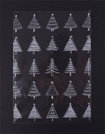 Celofán tasak, BOPP, 180x450 mm, karácsonyi mintás (ISCT180450K)