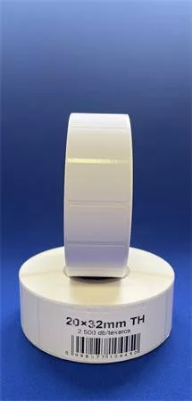 Etikett, thermo, 20x32 mm, 2500 etikett/tekercs, fehér (ISCT2032F)