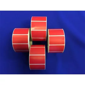   Etikett, thermo, 25x45 mm, 1000 etikett/tekercs, piros (ISCT2545P)