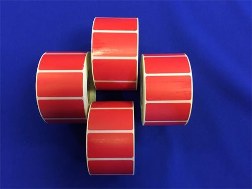 Etikett, thermo, 25x45 mm, 1000 etikett/tekercs, piros (ISCT2545P)