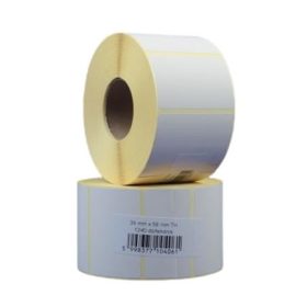   Etikett, thermo, BIZERBA mérlegcímke, 38x58 mm, 1240 etikett/tekercs (ISCT3858)