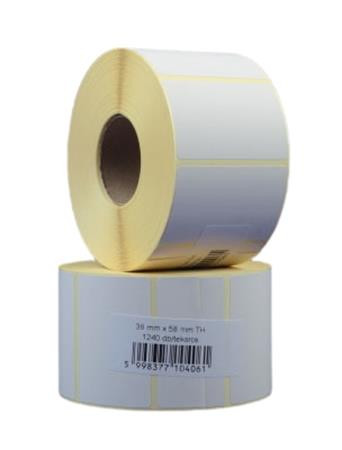 Etikett, thermo, BIZERBA mérlegcímke, 38x58 mm, 1240 etikett/tekercs (ISCT3858)