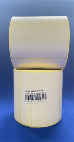 Etikett, thermo, 60x100 mm, 1000 etikett/tekercs, fehér (ISCT60100F)