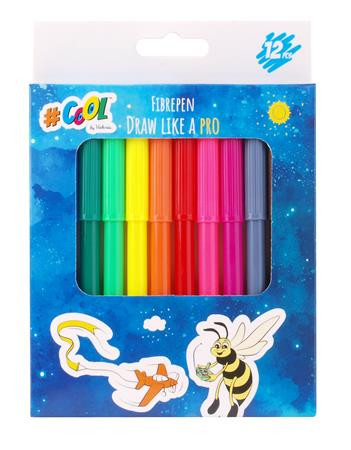 Filctoll készlet, 2 mm, COOL BY VICTORIA, 12 különböző szín (ISCWM12G)