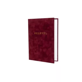   Oklevéltartó, A4, exkluzív, plüss, aranyozva, bordó (ISKE175)