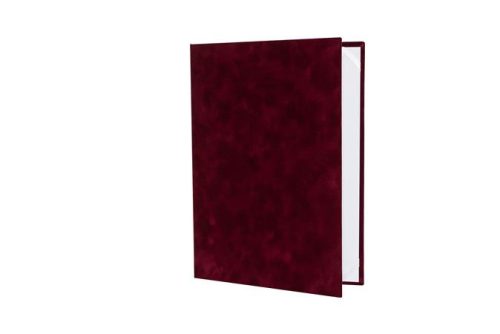 Oklevéltartó, A4, exkluzív, plüss, bordó (ISKE179)