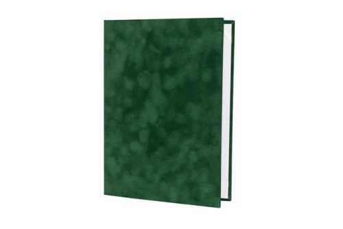 Oklevéltartó, A4, exkluzív, plüss, zöld (ISKE181)