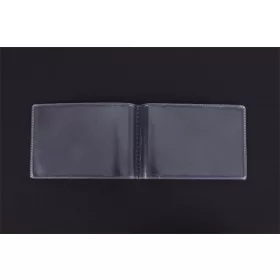   Diák- és igazolványtartó, többlapos, PVC, átlátszó (ISKE195)