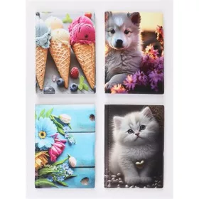   Igazolványtartó, álló, 10 betét lappal, mintás PVC, Bővített személyi, lány (ISKE200)