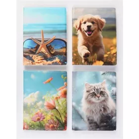   Igazolványtartó, álló, 16 betét lappal, mintás PVC, Okmányok, lány (ISKE204)