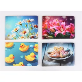   Diák- és igazolványtartó, fekvő, 6 betét lappal, mintás PVC, Többlapos, lány (ISKE210)