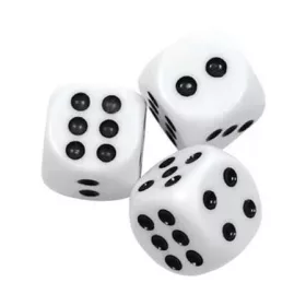 Dobókocka, műanyag, 3 darab (ISKE216)