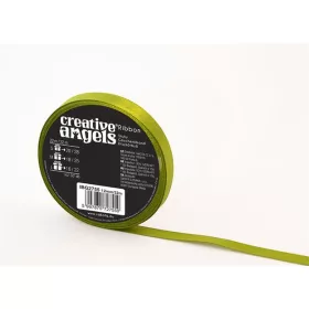 Szatén szalag, 12 mm x 32 m, zöld (ISKE227)
