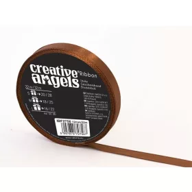 Szatén szalag, 12 mm x 32 m, bronz (ISKE228)