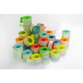 Árazószalag, 25x16 mm, kék (ISKK)