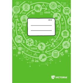   Füzet, tűzött, A4, sima, 32 lap, VICTORIA PAPER Circle 80-32 (ISVF8032U)