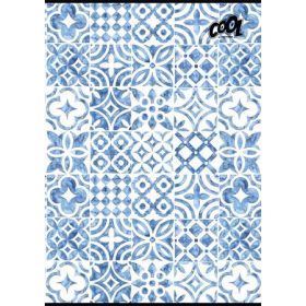   Füzet, tűzött, A4, kockás, 80 lap, COOL BY VICTORIA Mediterrain patterns (ISVFC103)