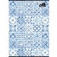 Füzet, tűzött, A4, kockás, 80 lap, COOL BY VICTORIA Mediterrain patterns (ISVFC103)