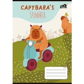   Füzet, tűzött, A5, vonalas, 32 lap, 1. osztály, COOL BY VICTORIA Capibara, 14-32 (ISVFC108)