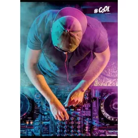   Füzet, tűzött, A5, kockás, 96 lap, COOL BY VICTORIA, DJ (ISVFC57)