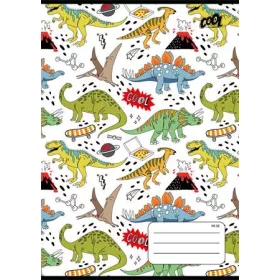   Füzet, tűzött, A5, vonalas, 32 lap, 1. osztály, COOL BY VICTORIA Dinosaurus world, 14-32 (ISVFC90)