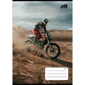   Füzet, tűzött, A5, vonalas, 32 lap, 4-8. osztály, COOL BY VICTORIA Motocross, 21-32 (ISVFC94)