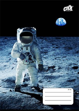 Füzet, tűzött, A5, kockás, 32 lap, COOL BY VICTORIA Man on the Moon , 27-32 (ISVFC97)