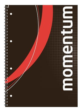 Spirálfüzet, A4, kockás, 90 lap, perforált, lyukasztott, VICTORIA PAPER, Momentum (ISVFS90K)