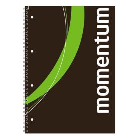   Spirálfüzet, A4, sima, 90 lap, perforált, lyukasztott, VICTORIA PAPER, Momentum (ISVFS90S)