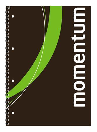 Spirálfüzet, A4, sima, 90 lap, perforált, lyukasztott, VICTORIA PAPER, Momentum (ISVFS90S)