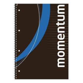   Spirálfüzet, A4, vonalas, 90 lap, perforált, lyukasztott, VICTORIA PAPER, Momentum (ISVFS90V)