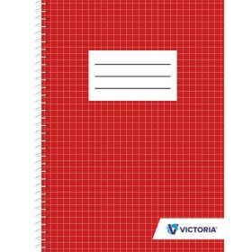   Spirálfüzet, A5, kockás, 70 lap, VICTORIA PAPER (ISVFSA5K)