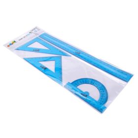   Vonalzókészlet, műanyag, 4 darabos, COOL BY VICTORIA, kék (ISVVC4)