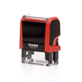   Bélyegző, TRODAT Printy 4912, piros ház, fekete párnával (IT4912P)