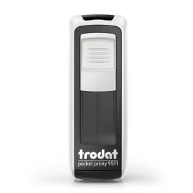   Bélyegző, TRODAT Pocket Printy 9511, fehér ház, fekete párnával (IT9511FE)