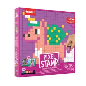   Kreatív foglalkoztató füzet, bélyegzős, TRODAT Creativ Pixelstamp,  fantázia (ITCRPXSFA)