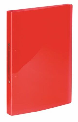 Gyűrűs könyv, 2 gyűrű, 25 mm, A4, PP, VIQUEL Propyglass, piros (IV020243)